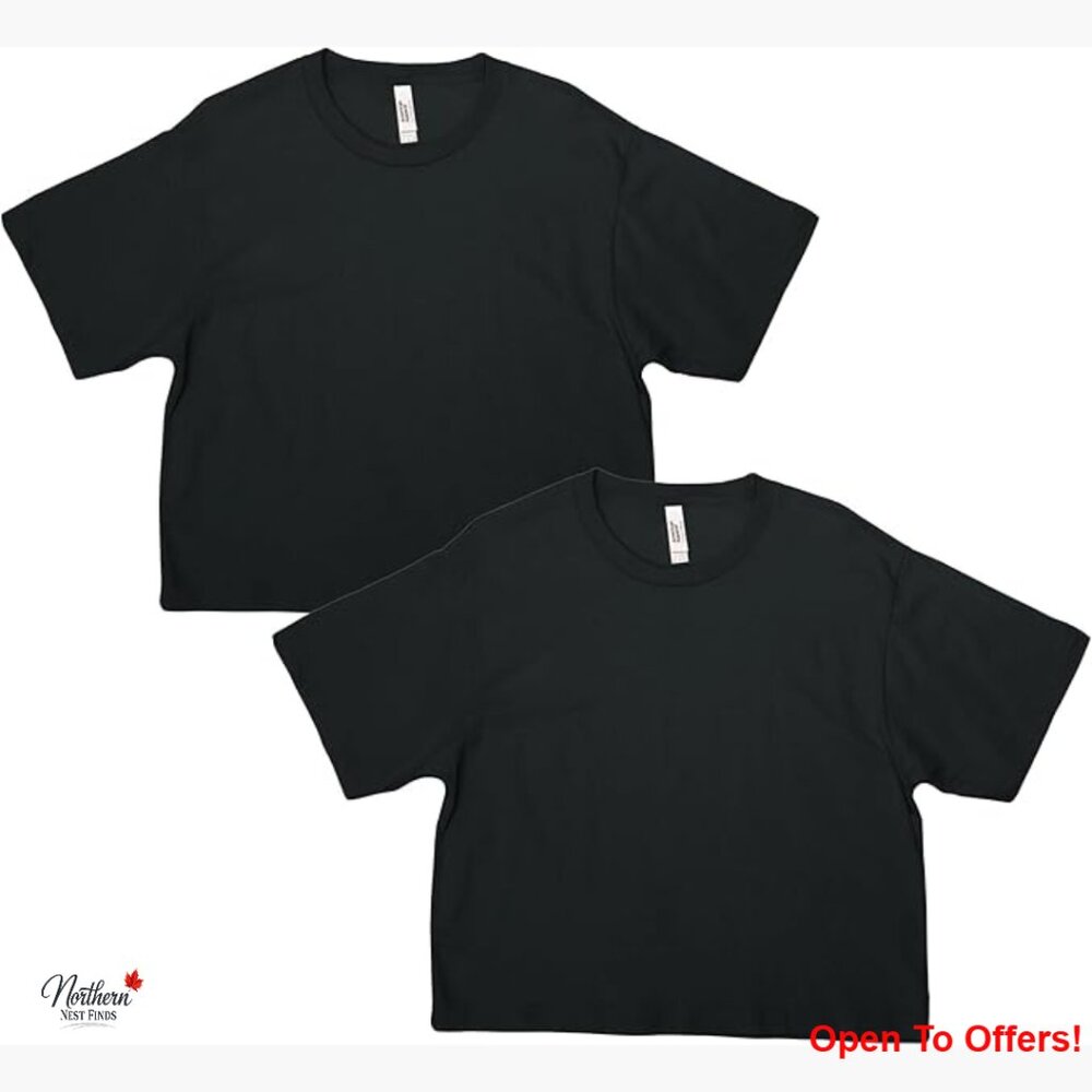 Fine Jersey Boxy T-Shirt 2-Pack, 100% Cotton, Crew Neck